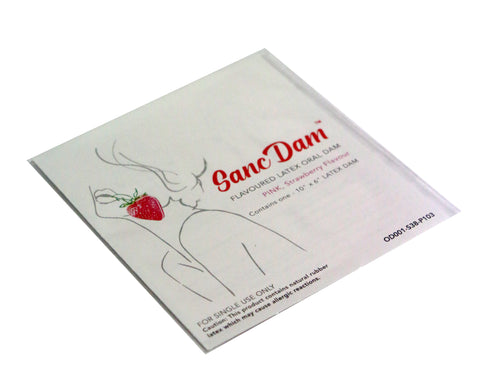 48 Count Strawberry SancDam Oral Sex Dam (Dental Dam) - Sanctband USA