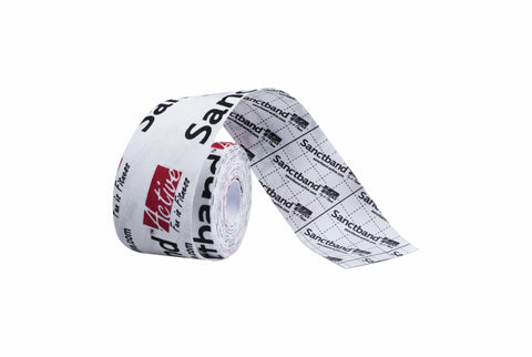 Sanctband Active Kinesiology Tape Cotton Elastic 2" X 16.4 Ft (White) Elastic Athletic Tape for Sports & Weightlifting, Muscle Strain Relief - Sanctband USA