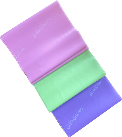 Made In Malaysia 3 Level Latex Free Sanctband Resistance Bands Professional Latex Elastic Band, Physical Therapy, Pilates, Workout, & Rehab - Sanctband USA