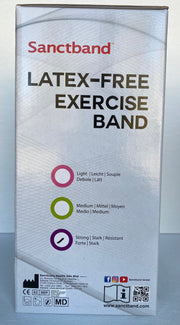 Latex Free (Iris Level 3) Sanctband Resistance Bands 30 Pcs Dispenser 5 FT /1.5 M - Sanctband USA