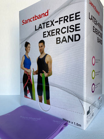 Latex Free (Iris Level 3) Sanctband Resistance Bands 30 Pcs Dispenser 5 FT /1.5 M - Sanctband USA