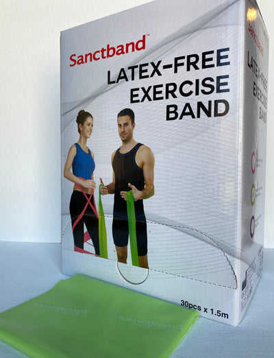 Latex Free (Pine Level 2) Sanctband Resistance Bands 30 Pcs Dispenser 5 FT /1.5 M - Sanctband USA