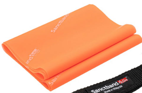 Level 2 Amber Sanctband Active Resiatance Band 3 in 1 Exercise Kit Mini Loop Band, Super Loop, Exercise Band - Sanctband USA