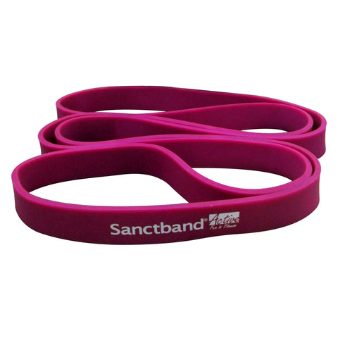 Level 3 Purple Sanctband Active Resiatance Band 3 in 1 Exercise Kit Mini Loop Band, Super Loop, Exercise Band - Sanctband USA