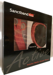 Level 1 Pink Sanctband Active Resiatance Band 3 in 1 Exercise Kit Tubing W/Handles, Loop Band, Super Loop - Sanctband USA