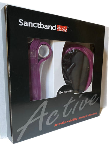 Level 3 Purple Sanctband Active Resiatance Band 3 in 1 Exercise Kit Tubing W/Handles, Loop Band, Super Loop Crossfit - Sanctband USA