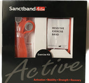 Level 2 Amber Sanctband Active Resiatance Band 3 in 1 Exercise Kit Mini Loop Band, Super Loop, Exercise Band - Sanctband USA