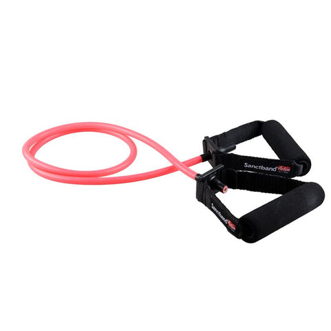 Level 1 Pink Sanctband Active Resiatance Band 3 in 1 Exercise Kit Tubing W/Handles, Loop Band, Super Loop - Sanctband USA